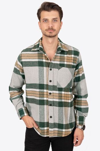 Etikmen Gray Green Transition over Lumberjack Men's Shirt