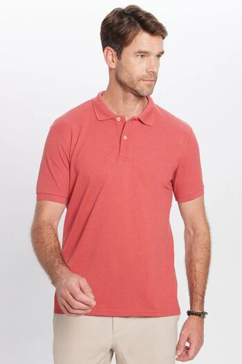 Tudors Men's 3 Pack Most Beautiful Red Shades Slim Fit Slim Fit Cotton Plain Pique Polo Neck T-Shirt
