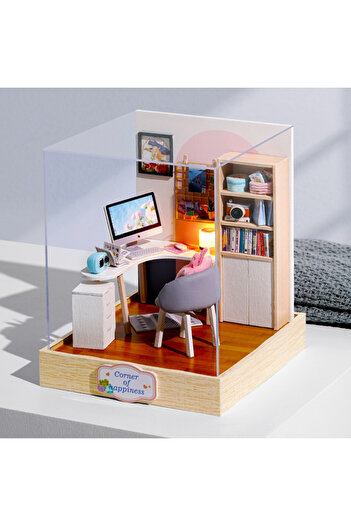Choice QT-030 Doll House Kit Mini DIY Flower House Handmade 3D Puzzle Assembly Building Toys Home Bedroom D