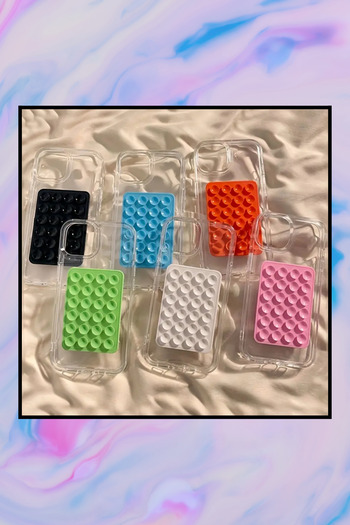 EWEC Set of Two |   Transparent Premium Phone Case and Phone Holder Silicone Suction Cup Compatible with iPhone 16