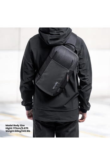 Tomtoc Explorer A54 M Waterproof Cross Back Chest 11 Inch Ipad Air & Pro Black Shoulder Bag
