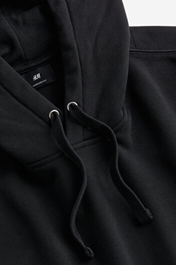 H&M Oversized Fit Pamuklu ve Kapüşonlu Üst