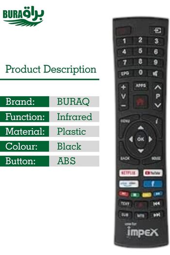 erorex Replacement Impex Remote Control Smart Tv Remote For Impex