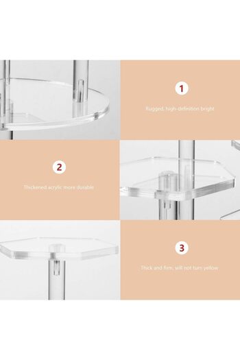 erorex Clear Acrylic 3 Tier Display Stand Acrylic Riser Display Shelf For Action Figures 3 Step Acrylic