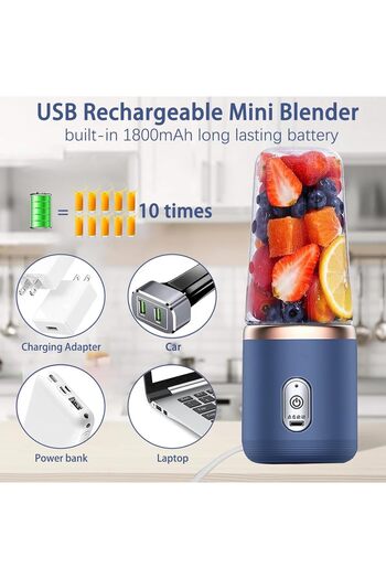 erorex 400Ml Compact Portable Blender Additional Lid, Personal Size Blender Juicer Cup --Go Convenience