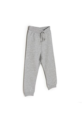 ebebek Hello Baby HelloBaby Unisex Eşofman Alt Şardonlu Gri Melanj