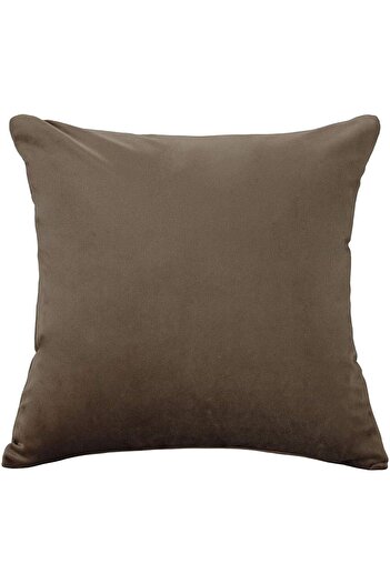 erorex Brown Velvet Decorative Solid Filled Cushion 45 * 45 Centimeter.Dc8025102570432 Kun