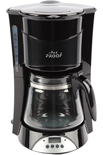 erorex Coffee Maker With Heat Resistant Glass Jug 600Ml 800W Modern Design Black