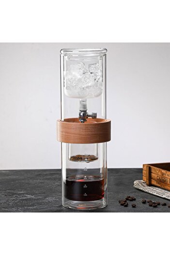 erorex Coffee Glass Cold Brew Maker Iced Coffee Maker Quick Brew Drip Coffee Maker Adjustable Dripper