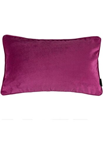 erorex Velvet Plain Matt Decorative Poly Filled Cushion Fuchsia Pink 50X30Cm