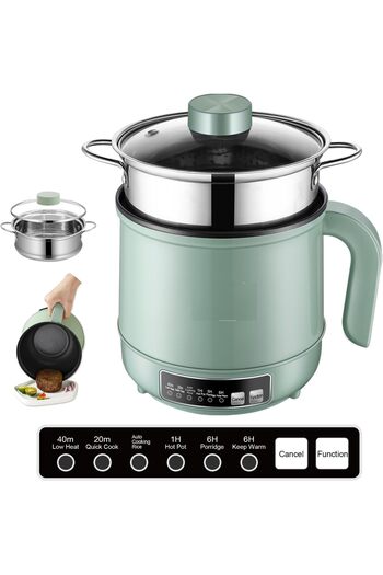 erorex Smart Small Rice Cooker Steamer, Non-Stick Smart Mini Hot Pot Timer Automatic Shut Off, 5 Cooking