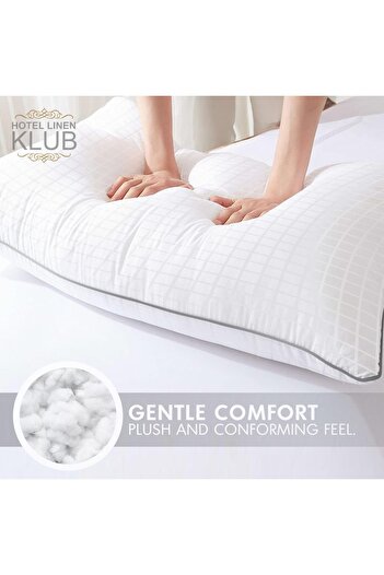 erorex Soft Comfort 250Tc Box Sateen Cotton Pillow Single Piping 50 X 75 Cm White