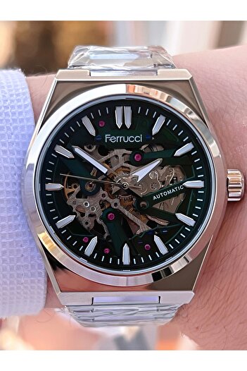 Ferrucci 3 Atm Water Resistant Men's Wristwatch - Automatic and Winding Steel Band Bfc.03320.05