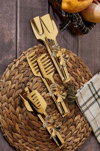 Milenay Set of 3 Decorative Serving Tongs - Butterfly Detail, Elegance and Functionality Together
