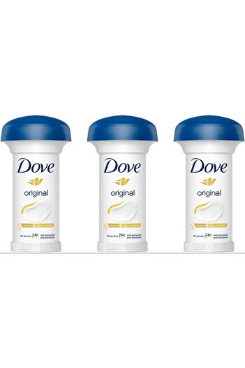 Dove Deodorant Stick Moisturising Cream Mushroom Original 50ml X 3