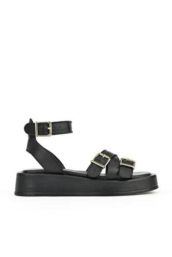 Ziya Women's Black Clothing Genuine Leather Sandals 1511033 Z23029