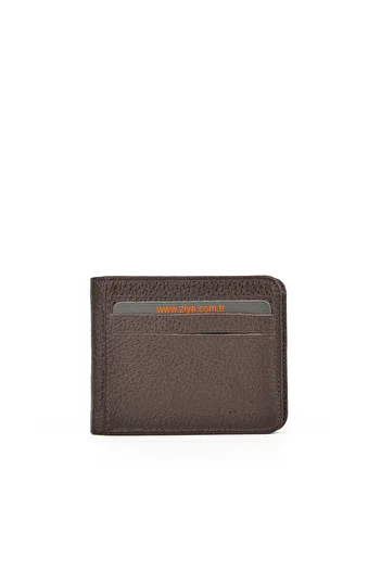 Ziya Men's Genuine Leather Wallet, Brown Color