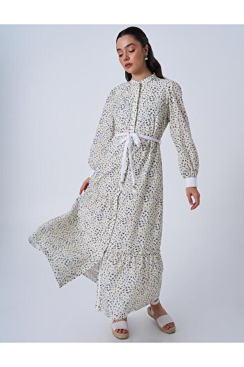 Kayra Yellow Leopard Print Asymmetrical Ruffle Dress
