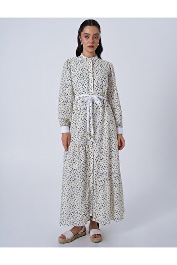Kayra Yellow Leopard Print Asymmetrical Ruffle Dress