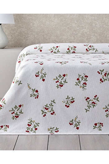 English Home Cherry Blossom Printed Cotton Single Pique 150X220 cm Red