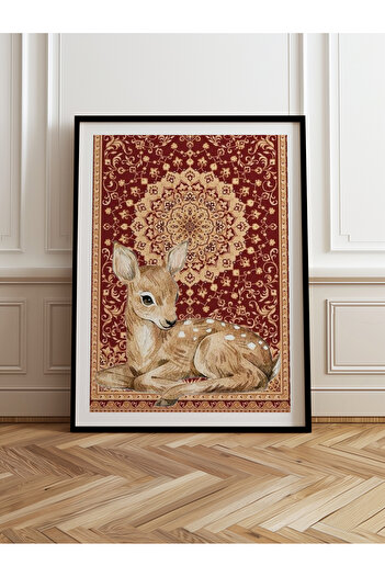 HOMEPACK Tekli Ahşap Çerçeveli Tablo Tek Parça Poster Tablo TK/1047