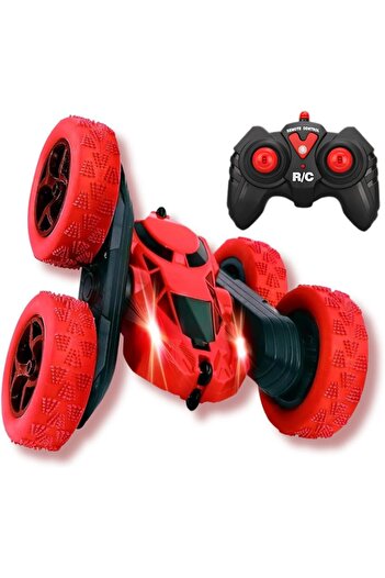 COOYA Remote Control Car, 2.4GHz 4WD Double Sided 360° Rotating Stunt RC Cars for 6-12 Kids, Red