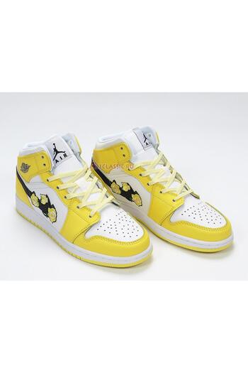 Nike Jordan 1 Mid Dynamic Yellow Floral (gs) Av5174-700