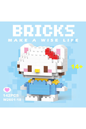 choice2 ZCE082-1-no box Sanrio Hello Kitty Kuromi Building Blocks Kuromi Cinnamoroll Pochacco Mini Puzzle As