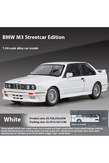 choice2 White with Box 1/24 BMW M3 1988 Street Car Diecast Alloy Metal Model Car Collection Hobbies Decorati