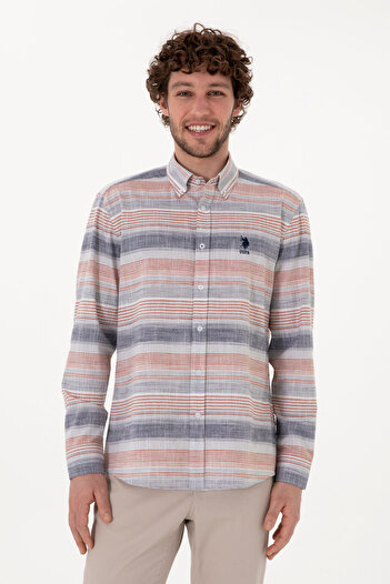 U.S. Polo Assn. Men's Red Long Sleeve Shirt 50300202 -Vr030