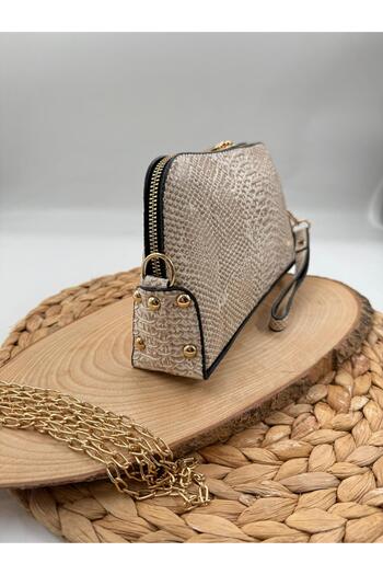 ONSTAR BAGS Handbag and Shoulder Chain Cross Strap Anakonda Pattern Gift Bag