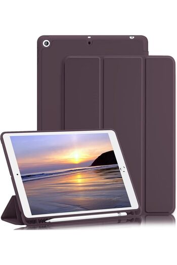 AWH iPad 9th/8th/7th Gen Case (2021/2020/2019), 10.2-Inch with Pencil Holder, Slim TPU Cover.