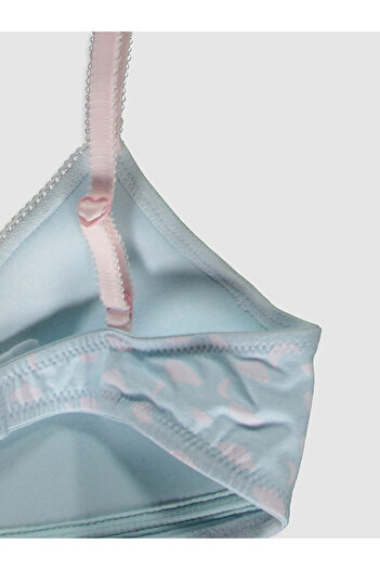 DEEP SECRET Blue Cloud Printed Unpadded Covered First Bra