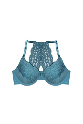 DEEP SECRET Green Front Clip Back Detailed Unsupported Covered Underwire Bra Ds200463su