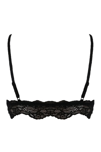 DEEP SECRET Black Lace Collar Micro Bralet Ds200475br