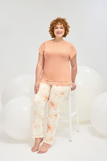 Sevim 16482 Women's Big Size Pajama Suit