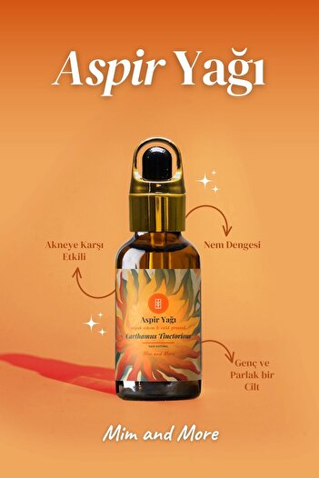 Mim and More Safflower Oil - Cold Pressed 100% Pure Natural, 50ml