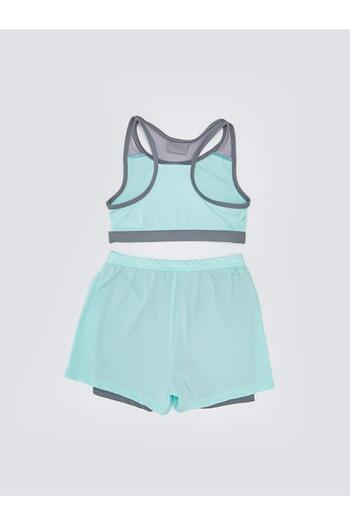 DEEP BEACH Girls' Bikini Suit with Shorts and Leggings