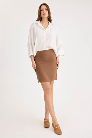 Vitrin Mini Skirt with Back Zipper
