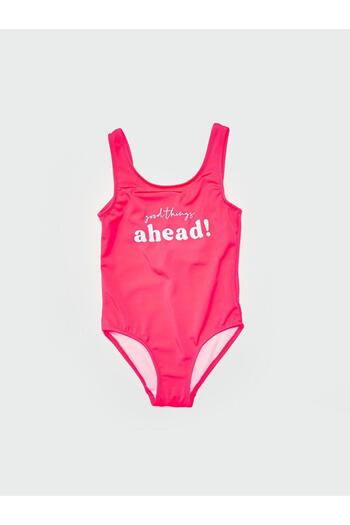 DEEP BEACH White Printed Girl's Swimwear Db200788Cm