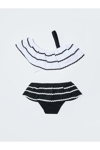 DEEP BEACH Girl's Bikini Set with Swimwear Details