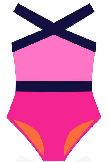 DEEP BEACH Fuchsia-pink Girl's Swimsuit Db200703cm