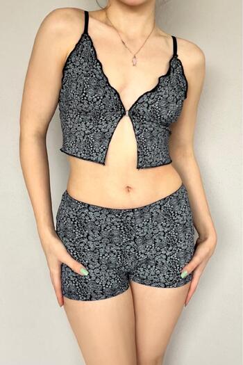 DEEP SECRET Crop pajamas with shorts