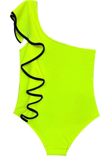 DEEP BEACH Girls' Swimsuit with Detailed Stitching Db200740Cm