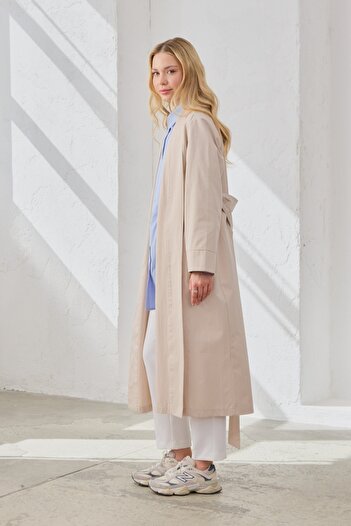 QANU Moon Trench Coat Beige