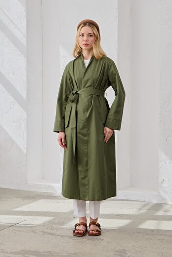 QANU Moon Trench Coat Khaki
