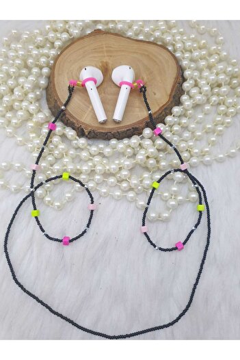 HAPPY HANDMADE ZİNCİR-KÜP DOĞAL TAŞ-KRİSTAL AİRPODS ASKISI-YENİ NESİL KULAKLIK ZİNCİRİ-HEDİYELİK