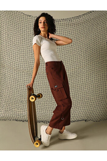 Hubberholme By Styli Solid High Rise Cargo Pants