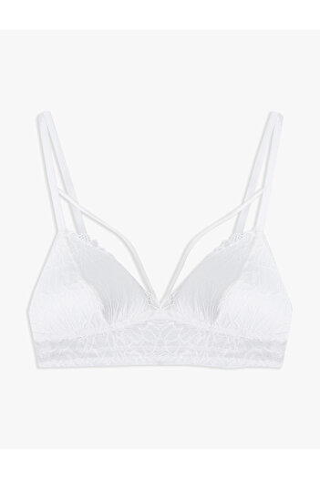 Koton Sutien Bralet fără căptușeală, cu detaliu din dantelă