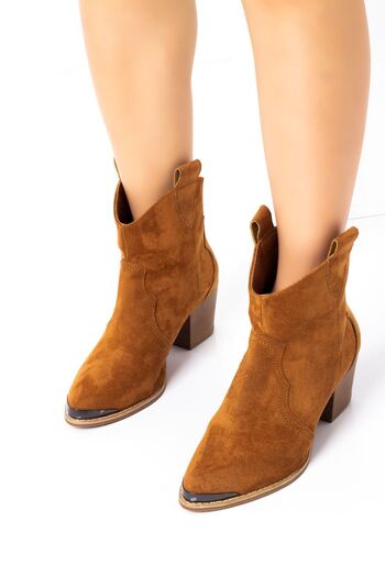 Lal Shoes & Bags Brush Γυναικείες Κοντές Μπότες Cowboy-s.taba